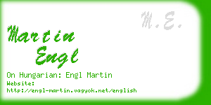 martin engl business card